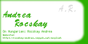 andrea rocskay business card